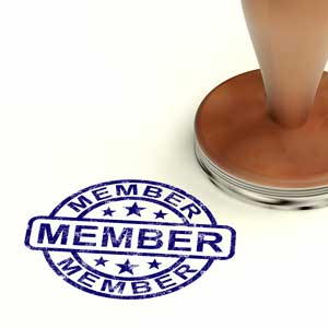 Image of rubber stamp with word "member"